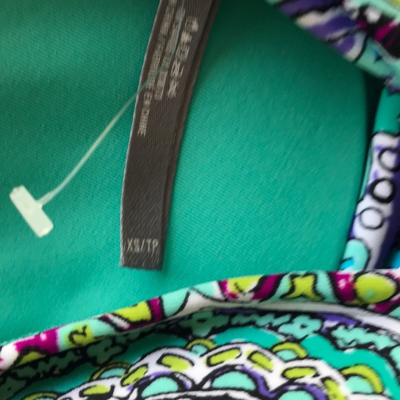 NWT Aerie paisley one shoulder bandeau bikini Set - Picture 4 of 4